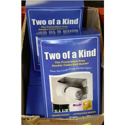 CASE OF 6 DOUBLE ROLL TOILET ROLL HOLDERS