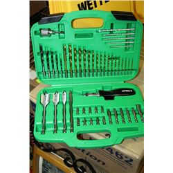 50PC HITACHI DRILL BITS, SAW BITS, AND DRIVER SET