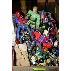 BOX FULL OF TRANSFORMERS, VILLANS, GI