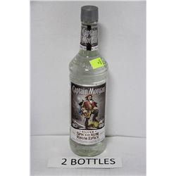 TWO 750ML BOTTLES CAPTAIN MORGANS SILVER SPICED
