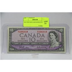 1954 TEN DOLLAR BANKNOTE