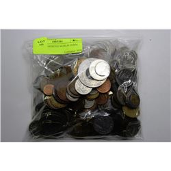 BAG OF ASSORTED WORLD COINS