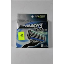 PACK OF 8 GILLETTE MACH 3 TURBO BLADE CARTRIDGES