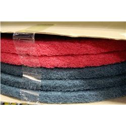 NEW CASE OF FIVE, 19" FLOOR POLISHER PADS