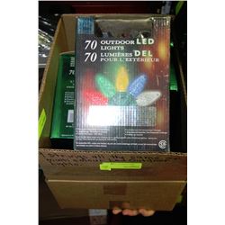 9 SETS OF OUTDOOR MULTI COLOUR LED CHRISTMAS