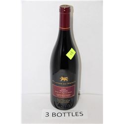 THREE 750ML BOTTLES 2009 PLAISIR DE MERLE RED WINE