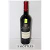 Image 1 : FIVE 750ML BOTTLES OF NEDERBURG RED WINE 2012 14%