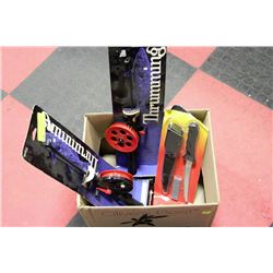 PAIR OF NORMARK ICE FISHING RODS + FILLET KNIFE