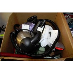 BOX OF MISC. CARPET CLEANING MACHINES