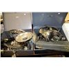 Image 1 : LOT OF 2 BOXES OF SILVER-PLATED PLATES, BOWLS