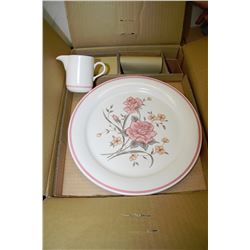 BOX OF DISHWARE