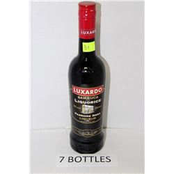 SEVEN 750ML BOTTLES LUXARDO LICORICE SAMBUCA