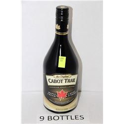 NINE 750ML BOTTLES CABOT TRAIL MAPLE CREAM LIQUEUR