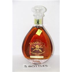 FIVE 750ML BOTTLES TRADER VIC'S ROASTED CHESTNUT