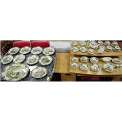 50+ PIECES OF "THE FRIENDLY VILLIAGE" STONEWARE