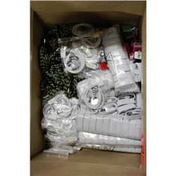 BOX OF NEW ASSORTED ANDROID & IPHONE CHARGERS