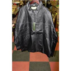 MENS LEATHER COAT - SIZE: LARGE