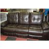 Image 3 : NEW BROWN LEATHERETTE RECLINING SOFA AND LOVE SEAT