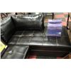 Image 2 : NEW BLACK LEATHERETTE L SHAPE SECTIONAL