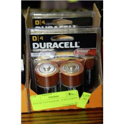 BOX W/ 2 X 4 PACK (8) - D BATTERIES