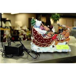 ESTATE ANIMATED SLEIGH ORNAMENT