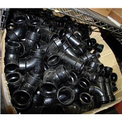 BOX OF ASSORTED T-PLUMBING FITTINGS