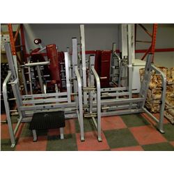 LARGE SECTION OF COMMERCIAL GRADE GYM EQIPMENT