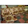 Image 1 : ESTATE FLORAL SOFA CHAIR AND 2 OTTOMANS