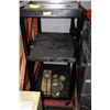 Image 1 : 3 TIER AUDIO/VIDEO CART WITH BUILT IN ELECTRICAL