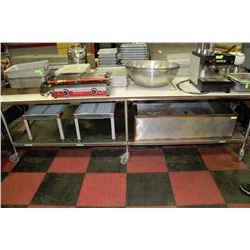 10FT 11" X 5FT S/S COMMERCIAL TABLE