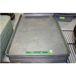 STACK OF 12 18" X 26" BAKING TRAYS