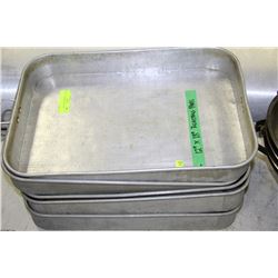 FIVE 12" X 18" ROASTING PANS