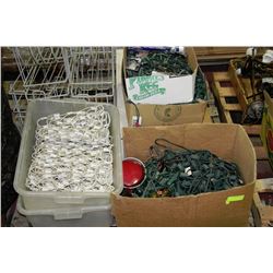 PALLET OF XMAS LIGHTING,RACKS ETC