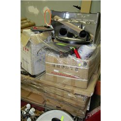 PALLET OF VANITY MIRRORS,TAPS,ETC