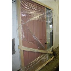 LARGE 8 FOOT DOOR WITH WINDOW ANFD FRAME