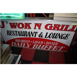 LARGE RESTAURANT SIGN 8FT X 3FT 6"