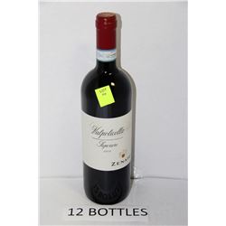 12- 750ML BOTTLES VALPOLICELLA 2012 RED WINE 13.5%