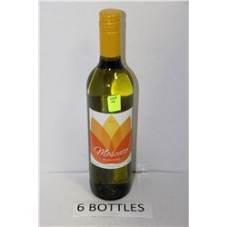 6-750ML BOTTLES OF 2014 MUSCATO WHITE WINE 7%