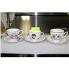 Image 1 : 3 ESTATE CUPS AND SAUCERS