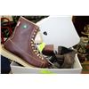 Image 1 : 2 PAIRS OF STEEL TOE BOOTS SOLD WITH LAPTOP CASE