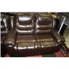 Image 4 : NEW CHOCOLATE BROWN LEATHER RECLINING SECTIONAL