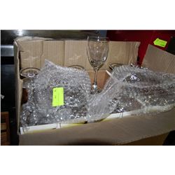 BOX OF 36 WINE GLASSES