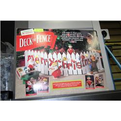 DECK THE FENCE HOLIDAY PICKET FENCE WITH 4