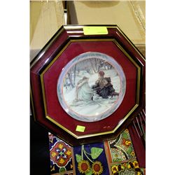 FRAMED XMAS COLLECTOR PLATE