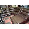 Image 1 : NEW BROWN LEATHER ELECTRIC RECLINING CHAISE