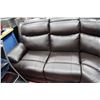 Image 2 : NEW BROWN LEATHER ELECTRIC RECLINING CHAISE