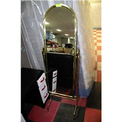 BRASS PLATED STAND-UP MIRROR