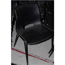 BLACK PLASTIC /METAL COMMERCIAL GRADE STACKING