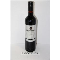 9-750ML BOTTLES SHINLGEBACK SHIRAZ RED WINE 14.5%