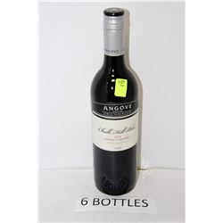 6-750ML BOTTLES OF ANGOVE 2013 RED WINE 13.5%
